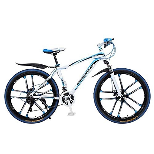 Bicicletas de montaña : Bicicleta Montaña MTB 26" bicicletas de montaña, bicicletas marco ligero de aleación de aluminio, doble disco de freno y suspensión delantera Bicicleta de Montaña ( Color : Blue , Size : 24 Speed )
