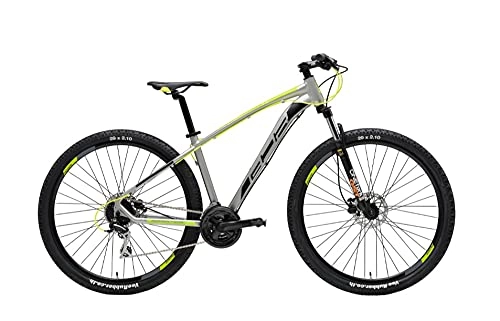Bicicletas de montaña : Bicicleta MTB Adriática Wing RS de 29 pulgadas, tamaño M, Shimano Acera, 21 V, gris y amarillo