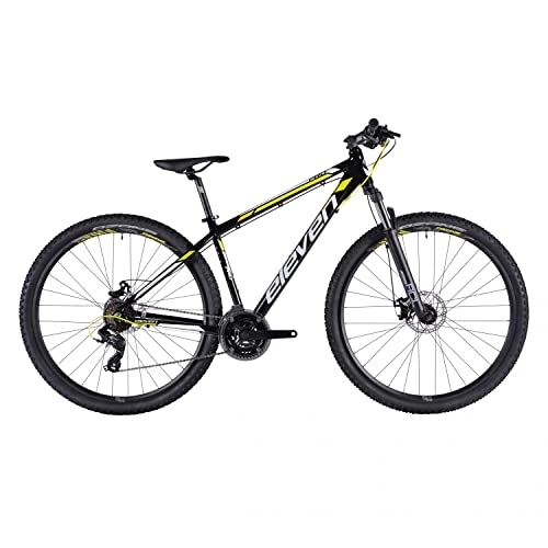 Bicicletas de montaña : Bicicleta MTB Eleven Pro Man 27, 5", negro / amarillo T44 ALU TX800 3X8VIT, disco mecánico suspendido