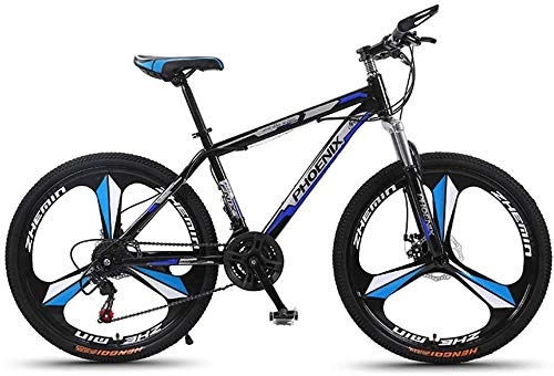 Bicicletas de montaña : Bicicletas Bicicletas De Montaña Rígidas De 26 Pulgadas Bicicleta De Montaña Para Hombre Cuadro De Aleación De Aluminio Bicicleta De Montaña Ligera Para Niños De 27 Velocidades Bicic(Color:Azul negro)