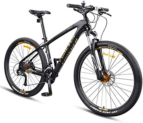 Bicicletas de montaña : Bicicletas De Montaa De 27.5 Pulgadas, Bicicleta De Montaa De Doble Suspensin con Cuadro De Fibra De Carbono, 27 Velocidades