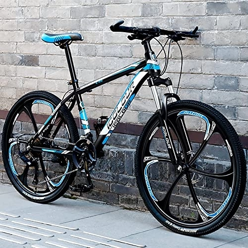 Bicicletas de montaña : Bicicletas de montaña de 24 / 26 pulgadas, bicicleta de montaña rígida de acero con alto contenido de carbono, bicicleta de montaña con asiento ajustable de suspensión delantera, bicicleta de montaña p