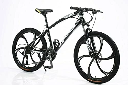 Bicicletas de montaña : Bicicletta - Bicicleta de montaña (26 pulgadas, freno de disco, suspensión de horquilla Bicicletta (hexagonal, 24 pulgadas), color negro