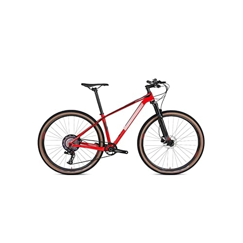Bicicletas de montaña : Bicycles for Adults Carbon Fiber 27.5 / 29 Inch 13 Speed Frame Bike (Color : Red, Size : Large)