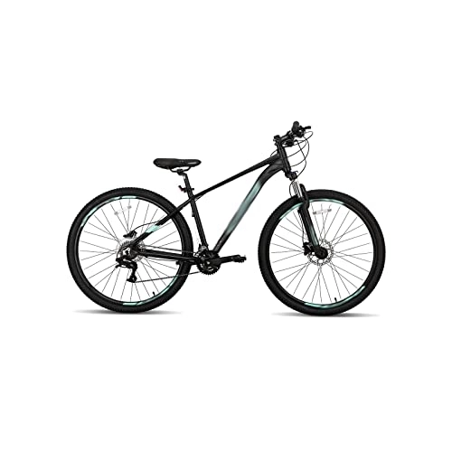 Bicicletas de montaña : Bicycles for Adults Mountain Bike for Men Adult Bicycle Aluminum Hydraulic Disc-Brake 16-Speed with Lock-out Suspension Fork (Color : Black, Size : Medium)