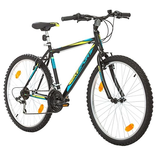 Bicicletas de montaña : Bikesport Active Bicicleta de montaña Tamao de Rueda 26" Tamao de Cuadro: 46 cm, 18 velocidades (Negro Azul Verde, XL)