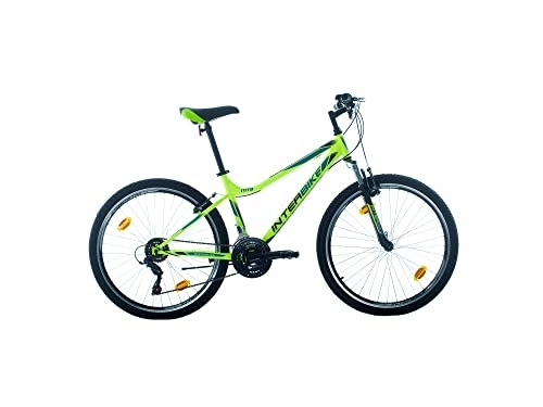 Bicicletas de montaña : Bikesport Parallax Bicicleta De montaña Doble suspensión 26 Ruedas, Shimano 18 velocidades (Black Neon Green)