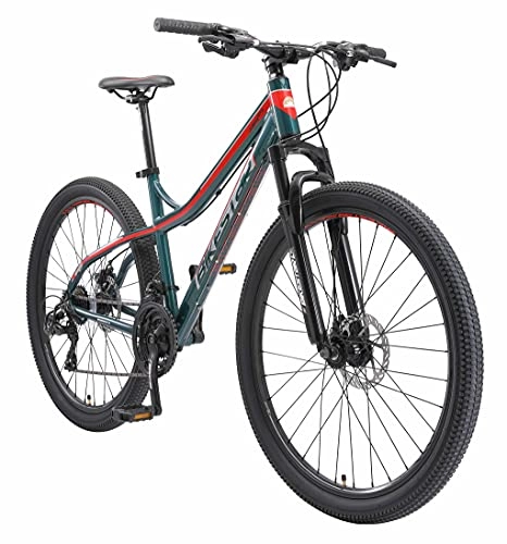 Bicicletas de montaña : BIKESTAR Bicicleta de montaña Hardtail de Aluminio, 21 Marchas Shimano 27.5" Pulgadas | Mountainbike con Frenos de Disco Cuadro 17" MTB | Verde
