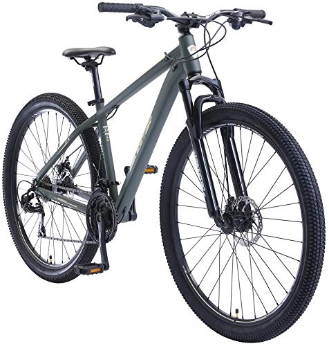Bicicletas de montaña : BIKESTAR Bicicleta de montaña Hardtail de Aluminio, 21 Marchas Shimano 29" Pulgadas | Mountainbike con Frenos de Disco Cuadro 17" MTB | Verde