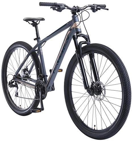 Bicicletas de montaña : BIKESTAR Bicicleta de montaña Hardtail de Aluminio, 21 Marchas Shimano 29" Pulgadas | Mountainbike con Frenos de Disco Cuadro 19" MTB | Azul