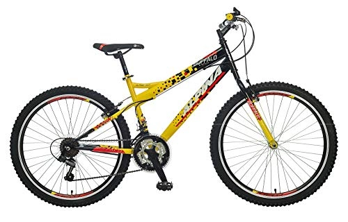 Bicicletas de montaña : breluxx Buffalo Sport 2019 - Bicicleta de montaña (26", 18 Marchas), Color Amarillo