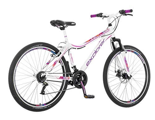 Bicicletas de montaña : breluxx Venera Sport Tea 2019 - Bicicleta de montaña para Mujer, 26 Pulgadas, 21 velocidades, Freno de Disco, suspensión Frontal, Incluye Guardabarros y reflectores