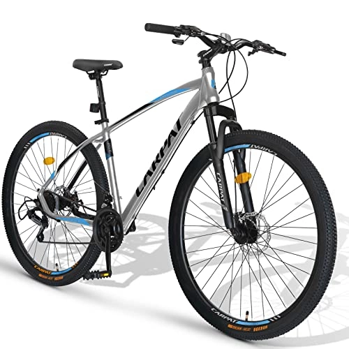 Bicicletas de montaña : Carpat Sport Bicicleta de montaña de aluminio de 27 pulgadas, cambio Shimano de 21 velocidades, freno de disco, bicicleta adecuada para adultos