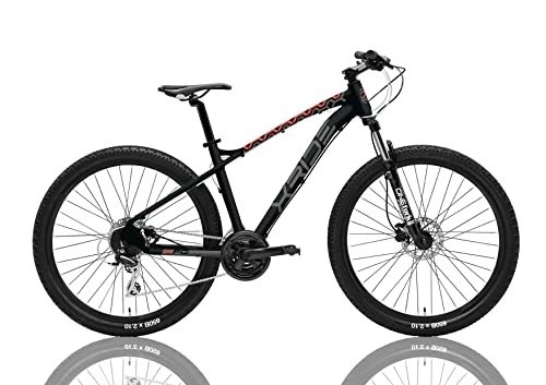 Bicicletas de montaña : Casco de bicicleta MTB 29 XFC con freno de disco hidráulico 24 V negro mate (L)