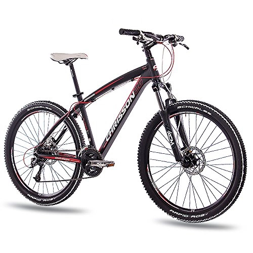 Bicicletas de montaña : CHRISSON ALTERO 2.0 - Bicicleta de montaña (26 pulgadas, aluminio, unisex, con 24 G DEORE 2xDISK Hydr negro mate MJ