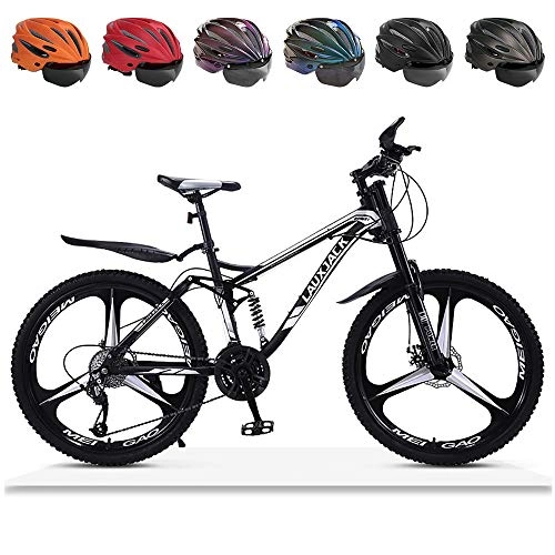 Bicicletas de montaña : COKECO Bicicleta Plegable para Adultos De 26 '', Bicicleta De Montaa De Una Rueda para Adultos De 21-30 Velocidades con Velocidad Variable Y Velocidad (Casco De Color Aleatorio Gratuito)