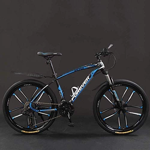 Bicicletas de montaña : CSS Bicicleta, bicicletas de montaña de velocidad 21 / 24 / 27 / 30 de 26 pulgadas, bicicleta de montaña de cola dura, bicicleta ligera con asiento ajustable, freno de disco doble 6-6, 24 velocidad