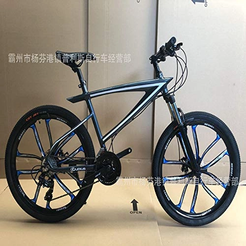 Bicicletas de montaña : cuzona 27 velocidades de 26 Pulgadas de aleacin de Aluminio Bicicleta de montaña Freno de Aceite Doble Disco Bicicleta de Freno para Hombres y Mujeres Bicicleta de Carretera Variable Marco-Rosa