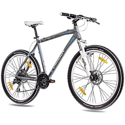 Bicicletas de montaña : Cúter para bicicleta de montaña Chrisson de 26" 1.0 de aluminio con 24 G Acera, gris mate, 48 cm