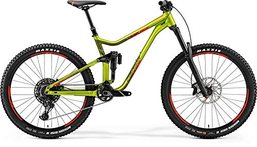 Bicicletas de montaña : Desconocido Merida One-Sixty 600 Fully - Bicicleta de montaña (47 cm), color verde y rojo