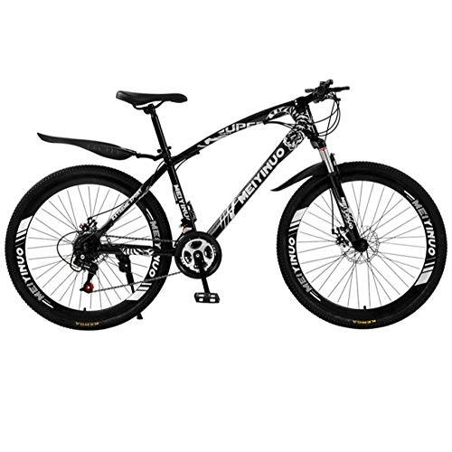 Bicicletas de montaña : DGAGD Bicicleta de montaña Bicicleta Freno de Disco de 26 Pulgadas Bicicleta para Adultos 40 Ruedas de Corte-Negro_24 velocidades
