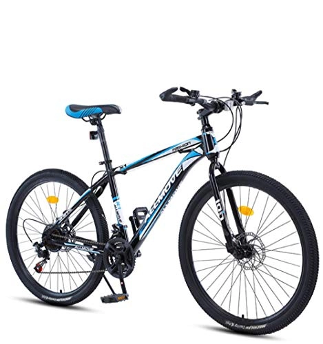 Bicicletas de montaña : DGAGD Bicicleta de montaña de 26 Pulgadas para Hombres y Mujeres, Velocidad Variable para Adultos, Ruedas de radios de Bicicleta súper Ligeras-Azul Negro_21 velocidades