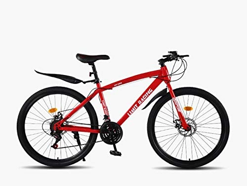 Bicicletas de montaña : DGAGD Rueda de radios de Bicicleta de Freno de Disco Doble Adulto de Velocidad Variable de Bicicleta de montaña de 26 Pulgadas-Rojo_30 velocidades