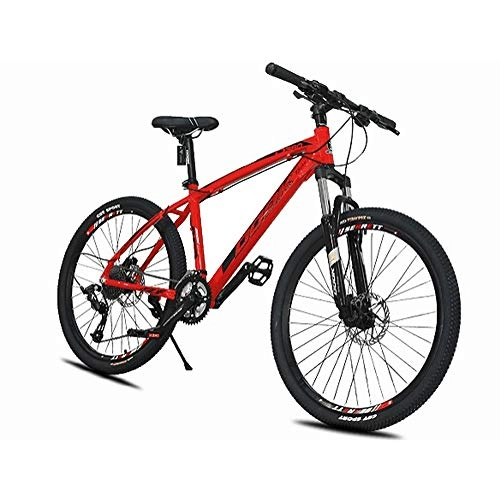Bicicletas de montaña : DRAKE18 Bicicleta de montaña para Adultos 26 Pulgadas 27 velocidades Cambio Duro Cola Doble Freno de Disco aleación de Aluminio para Adultos Monta al Aire Libre, A