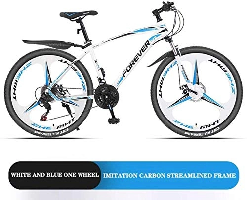 Bicicletas de montaña : ETWJ Adulto Bicicleta de montaña, Motos de Nieve Playa de Bicicletas, Bicicletas de Doble Disco de Freno, de 24 Pulgadas de aleación de Aluminio Ruedas Bicicletas, Unisex (Color : A, Size : 30)