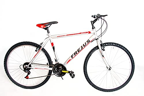 Bicicletas de montaña : F.LLI MASCIAGHI Bicicleta 26 MTB para hombre, 18 velocidades, cambio Saiguan, color negro y naranja