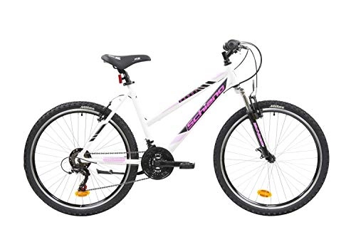 Bicicletas de montaña : F.lli Schiano Range Bicicleta Montaña, Women's, Blanco-Rosa, 26''