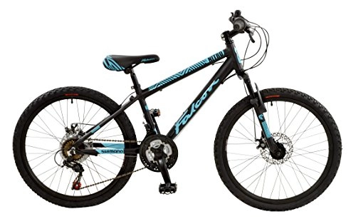 Bicicletas de montaña : Falcon Nitro Boys 24 Inch Front Suspension Mountain Bike Black / Blue
