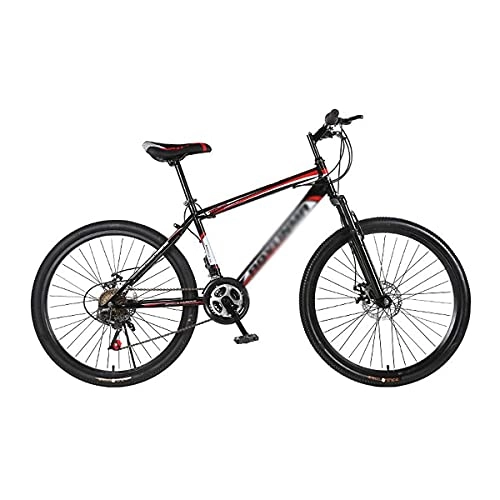 Bicicletas de montaña : FBDGNG Bicicleta de montaña Marco de acero al carbono Ruedas de 26 pulgadas 21 velocidades Shifter doble disco frenos suspensión delantera bicicleta para hombre (color: rojo)