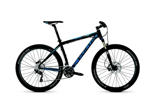 Bicicletas de montaña : Focus Black Forest 27R 2.0 30 Gang-Kette Herren MTB 27, 5 Zoll 2014 52 cm magicblack-matt(light blue / blue)
