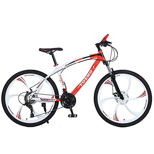 Bicicletas de montaña : Freno de disco doble bicicleta de montaña todoterreno para adultos de acero con alto contenido de carbono (24 / 26 pulgadas 21 / 24 / 27 / 30 velocidades rojo, amarillo, verde y negro) bicicleta 135.0 cm *