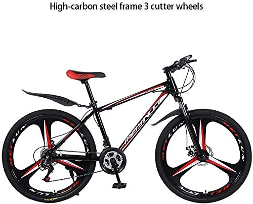 Bicicletas de montaña : Freno de doble disco de bicicleta de montaña ligera de aleacin de aluminio de 26 pulgadas / acero al carbono 21 / 24 / 27 velocidad absorcin de choque de bicicleta de montaña 3S 8 21 velocidad-27