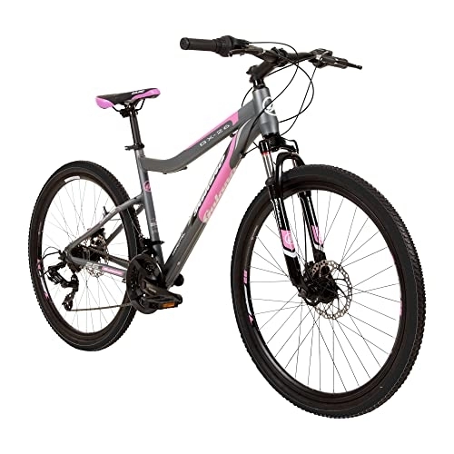 Bicicletas de montaña : Galano GX-26 - Bicicleta de montaña para mujer y niño (26 pulgadas), color gris, rosa, 44 cm)
