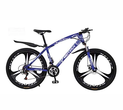 Bicicletas de montaña : GASLIKE Bicicleta de montaña Bicicleta para Adultos, Cuadro de Acero de Alto Carbono, Bicicletas de montaña rgidas Todo Terreno, Azul, 26 Inch 21 Speed