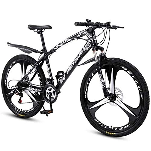 Bicicletas de montaña : GASLIKE Bicicleta de montaña Bicicleta para Adultos, Cuadro de Acero de Alto Carbono, Bicicletas de montaña rígidas Todo Terreno, Negro, 26 Inch 27 Speed