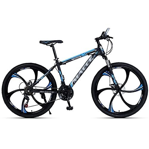 Bicicletas de montaña : GGXX - Bicicleta de montaña para adulto con desviador trasero de 24 / 27 velocidades, marco de aluminio de alta resistencia, suspensión delantera, doble freno de disco