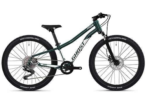 Bicicletas de montaña : Ghost Lanao 24 Pro - Bicicleta de montaña (24", color verde / blanco)