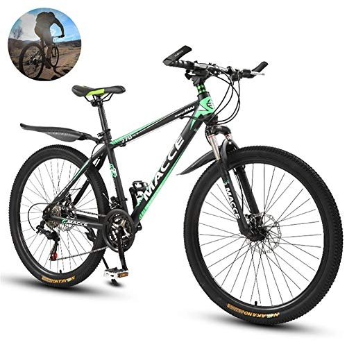 Bicicletas de montaña : GOLDGOD Bicicleta De Montaa 26 Pulgadas, Pista con Freno Disco Dual 24 Velocidades Rgida Acero Alto Contenido Carbono Antideslizante Resistente Desgaste