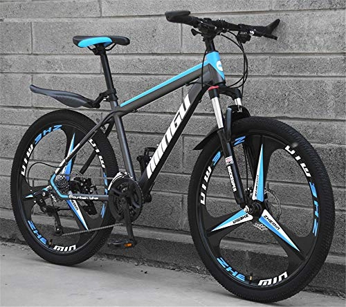 Bicicletas de montaña : GOLDGOD Bicicleta De Montaña Rígida, Bike para Exteriores Acero con Alto Contenido Carbono 21 Velocidades Bicicletas 26 Pulgadas Asiento Ajustable Suspensión Delantera