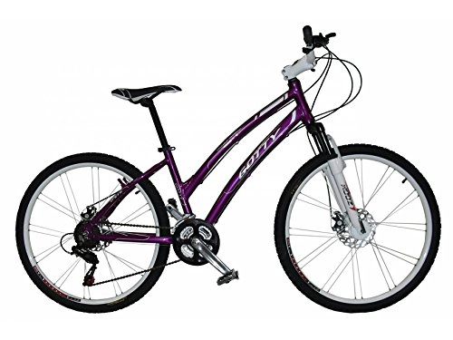 Bicicletas de montaña : Gotty Bicicleta de montaña MTB mujer CRS, aluminio 26", con suspensin de aluminio regulable, cambio de 21 velocidades y frenos de disco. (Violeta)