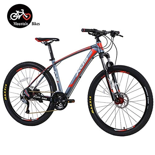 Bicicletas de montaña : GQQ Bicicleta de Montaña, Bicicletas de Montaña de 27, 5 Pulgadas Bicicleta de Montaña Rígida de 27 Velocidades para Adultos Cuadro de Aluminio Mujeres 's / Men' S Freno de Disco Doble Bicicleta de Mo