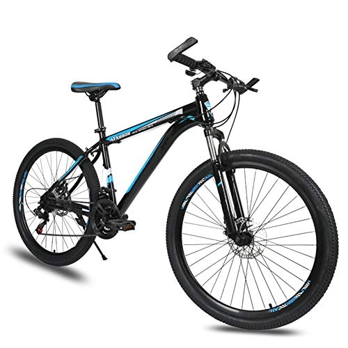 Bicicletas de montaña : HARUONE 26" Plegable Bicicletas De Montaa, Bicicletas De 21 Velocidades Variables De Velocidad De Absorcin De Impactos, ATV Marco Rgido De Los Hombres, Azul