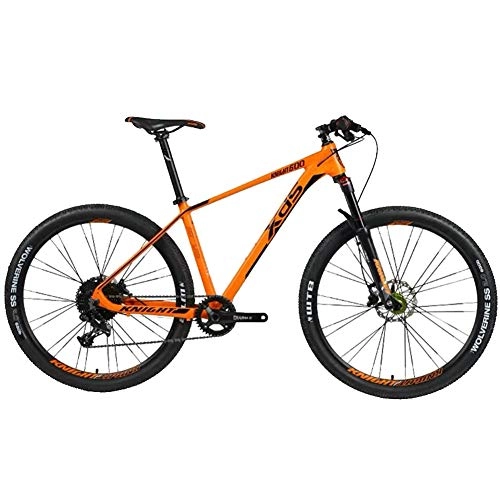 Bicicletas de montaña : HARUONE 27.5Inch Bicicleta De Montaa para Adultos, 11 Velocidad Off-Road Aceite Freno Disco Amortiguador Impacto, Aleacin Aluminio Marco, Naranja, 15.5inch