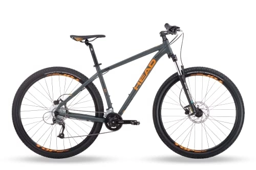 Bicicletas de montaña : HEAD Granger Montaña, Unisex, Gris Mate / Naranja, 42 cm