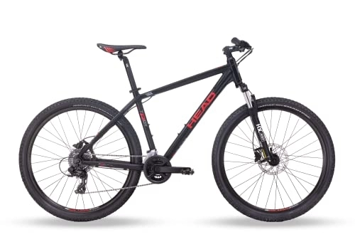 Bicicletas de montaña : Head Troy II Bicicleta de montaña, Unisex, Negro Mate / Rojo, 41 cm