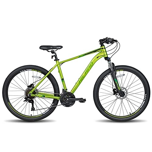 Bicicletas de montaña : Hiland 27, 5 Pulgadas Bici Bicicleta de Montaña Bike 27 Velocidades con Cuadro de Aluminio 406 mm Freno de Disco Lock-out y Horquilla de Suspensión Verde…